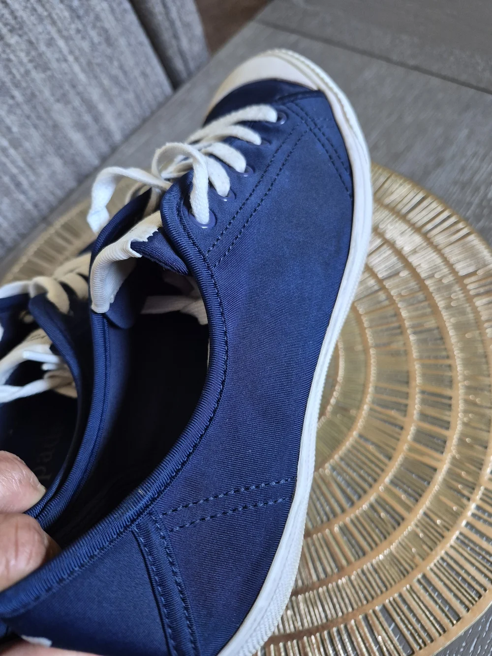 kate spade Tennison Navy Canvas Low-Top Sneakers with White Laces